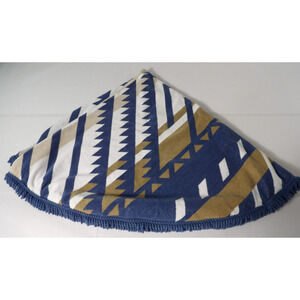 The Beach People Anthropologie Round Beach Towel The Lorne Boho Blue White